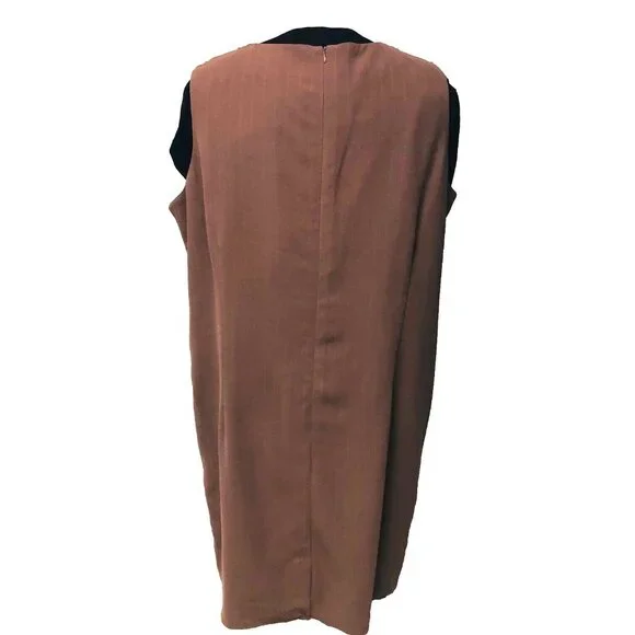 NWOT Jessica London 2 PC Brown Stripe Jacket Dress Suit Women's 22W Ruffle Lined